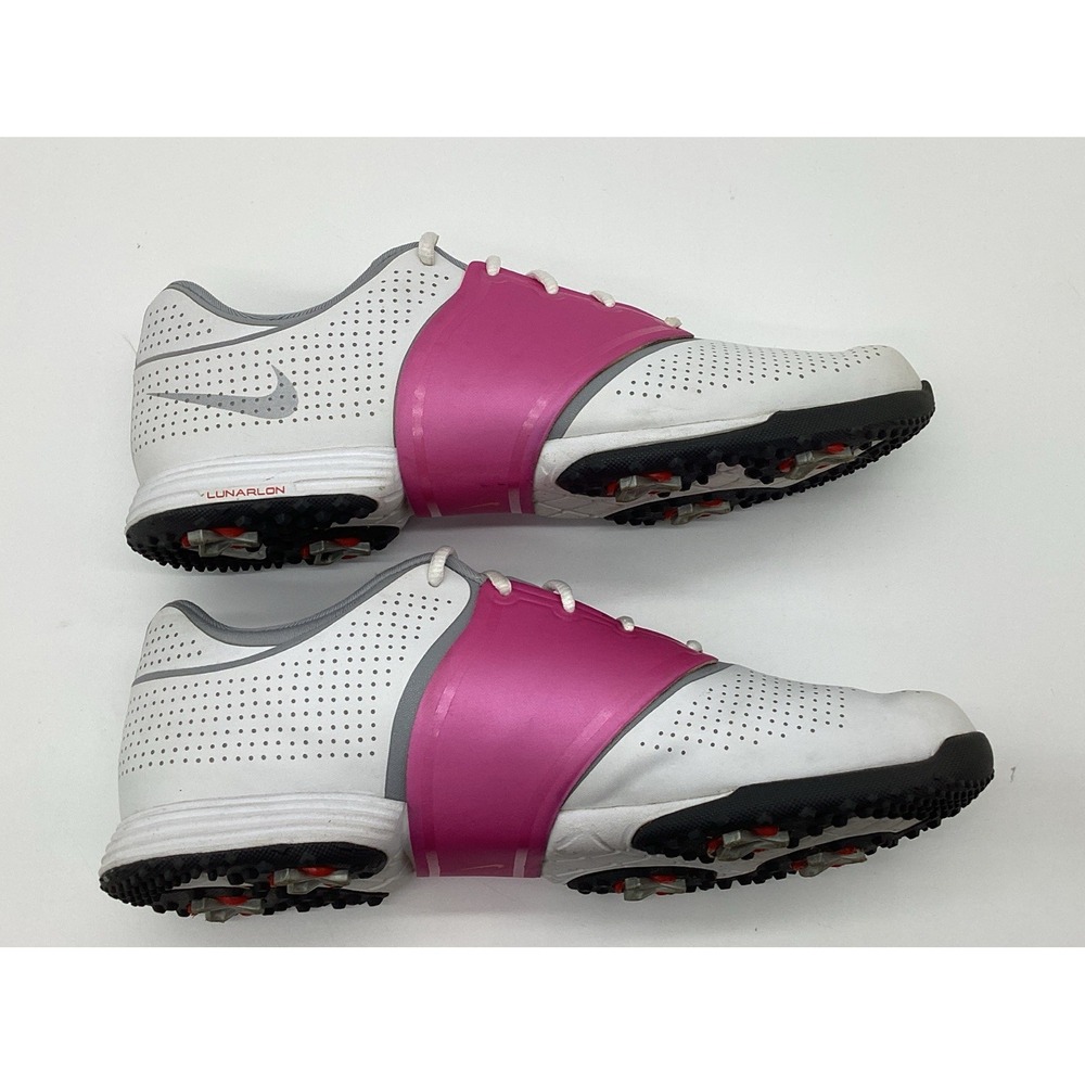 Nike Lunarlon White Pink Golf Shoes Womens Size 10 612662-001 - Picture 4 of 8